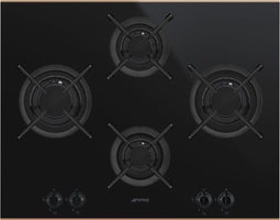 Smeg PV664LCNR - Gaskookplaat - 4 zone(s) - Zwart Koper