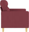 vidaXL - Tweezitsbank - 120 - cm - stof - wijnrood