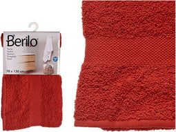 Badhanddoek Polyester Katoen Terracottakleur