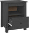vidaXL - Nachtkastjes - 2 - st - 40x35x49 - cm - massief - grenenhout - grijs