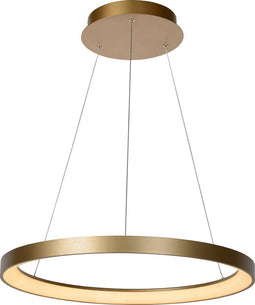 Lucide VIDAL - Hanglamp - Ø 58 cm - LED Dimbaar 1x48W 2700K - Mat Goud / Messing