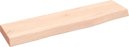 vidaXL - Wandschap - 40x10x2 - cm - onbehandeld - massief - eikenhout