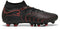 PUMA FUTURE 9 MATCH FG/AG - Unisex Sportschoenen - Flexibele pasvorm 360-graden wendbaarheid - PUMA Black-Glowing Red-Strong Gray