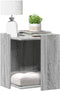 vidaXL - Kattenbakkast - 42x42x51 - cm - bewerkt - hout - oud - houtkleurig