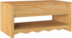vidaXL - Koffietafel - 'DRAMMEN'99x55x45 - cm - Massief - Houten - Dennenhout