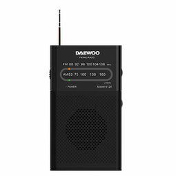 Daewoo DW1027, Draagbaar, Analoog, AM, FM, 88 - 108 MHz, 530 - 1600 kHz, Zwart