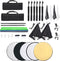 vidaXL - Fotostudioset - met - verlichtingsset, - achtergrond - en - reflector