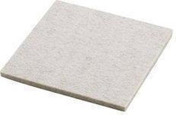 Daff Onderzetter - Vilt - Vierkant - 10 x 10 cm - Aluminium mel. - Grijs