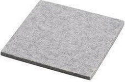 Daff Onderzetter - Vilt - Vierkant - 10 x 10 cm - Grey mel. - Grijs