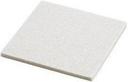 Daff Onderzetter - Vilt - Vierkant - 10 x 10 cm - Off White - Wit
