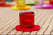 Daff Onderzetter - Vilt - Vierkant - 20 x 20 cm - Fire - Rood