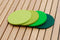 Daff Onderzetter - Vilt - Vierkant - 20 x 20 cm - Jelly green - Grijs