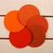 Daff Onderzetter - Vilt - Vierkant - 20 x 20 cm - Tangerine - Oranje