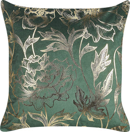 DAFFODIL - Sierkussen set van 2 - Groen - 45 x 45 cm - Fluweel