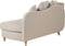 MERI II - Chaise longue - Beige - Linkerzijde - Fluweel