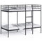 Stapelbed zonder matras 90x190 cm staal zwart