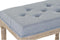 Kruk DKD Home Decor Blauw Polyester Linnen Rubberwood (122 x 41 x 48 cm)