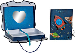 Dagboek met Accessoires DKD Home Decor Blauw (23 x 5 x 18.3 cm)