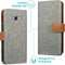 iMoshion Hoesje Geschikt voor Samsung Galaxy J5 (2016) Hoesje Met Pasjeshouder - iMoshion Luxe Canvas Bookcase - Grijs