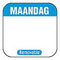 Klika - Daglabel beschrijfbaar afm. 25x25mm 1000 stuks etiket MAANDAG