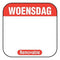 Timmers - Daglabel beschrijfbaar afm. 25x25mm 1000 stuks etiket WOENSDAG