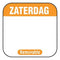 Daglabel beschrijfbaar afm. 25x25mm 1000 stuks etiket ZATERDAG