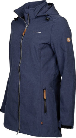 Life Line Kya Softshell Parka Dames Donkerblauw Maat L