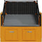 vidaXL - Strandstoel - met - luifel - poly - rattan - en - hout - zwart - en - antraciet