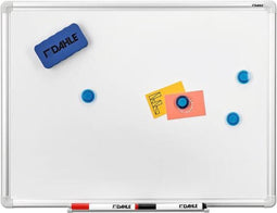 Dahle Whiteboard Basic Board 96150 (b x h) 600 mm x 450 mm Wit Gelakt Horizontaal- of verticaalformaat, Incl. opbergbak