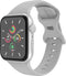 imoshion Siliconen⁺ bandje - Geschikt voor Apple Watch 1, 2, 3, 4, 5, 6, 7, 8, 9, 10 (42 mm), SE - 38/40/41 mm - Grijs - S/M