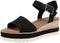 Toms Diana - Damesschoenen sandalen - Sleehak 6 cm - Zwart