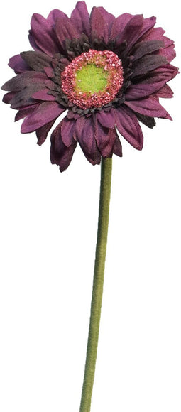 Daisy gerbera aubergine 48 cm kunstbloem