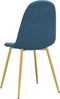 vidaXL - Eetkamerstoelen - 2 - st - fluweel - blauw