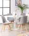 DAKOTA - Eetkamerstoel - Grijs - Fluweel