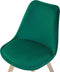 DAKOTA - Eetkamerstoel - Groen - Fluweel