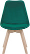 DAKOTA - Eetkamerstoel - Groen - Fluweel