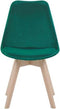 DAKOTA - Eetkamerstoel - Groen - Fluweel