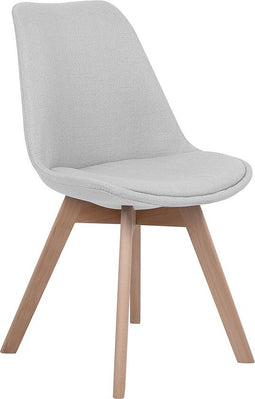 DAKOTA - Eetkamerstoel - Lichtgrijs - Polyester