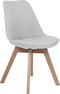 DAKOTA - Eetkamerstoel - Lichtgrijs - Polyester