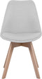 DAKOTA - Eetkamerstoel - Lichtgrijs - Polyester
