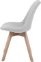 DAKOTA - Eetkamerstoel - Lichtgrijs - Polyester