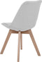 DAKOTA - Eetkamerstoel - Lichtgrijs - Polyester