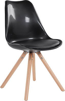 DAKOTA - Eetkamerstoel - Zwart - Synthetisch materiaal