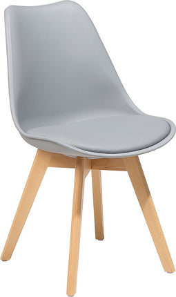DAKOTA II - Eetkamerstoel - Grijs - Synthetisch materiaal