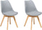 DAKOTA II - Eetkamerstoel - Grijs - Synthetisch materiaal