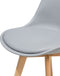 DAKOTA II - Eetkamerstoel - Grijs - Synthetisch materiaal