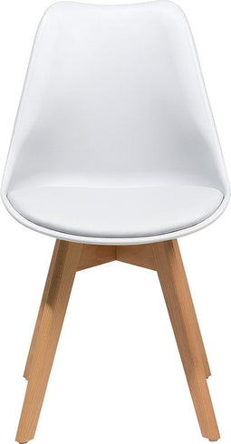 DAKOTA II - Eetkamerstoel - Wit - Synthetisch materiaal
