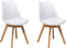DAKOTA II - Eetkamerstoel - Wit - Synthetisch materiaal