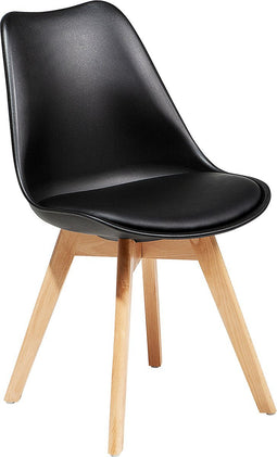 DAKOTA II - Eetkamerstoel - Zwart - Synthetisch materiaal