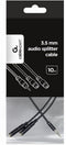 Gembird CCA-415-0.1M - 3.5mm audio splitter kabel - 1 male naar 2 female - Zwart
